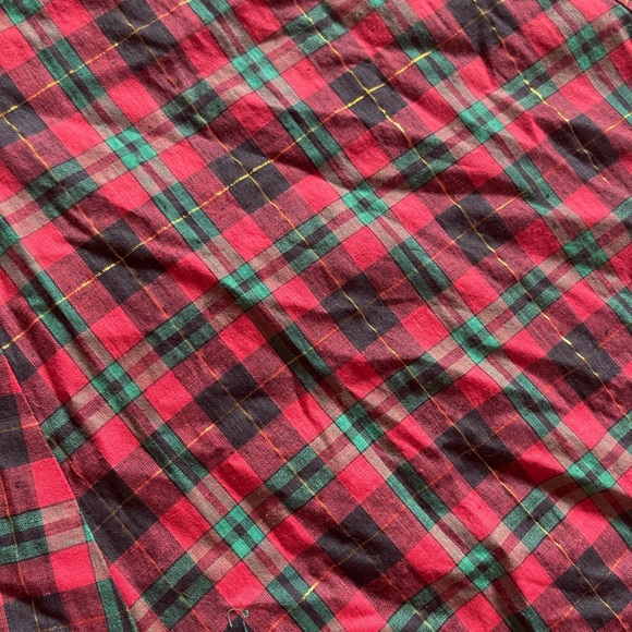 70s Vintage Volup Plus Size Plaid Prairie Holiday Dress - Picture 7 of 10